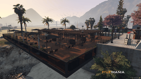 FIVEM Drive In Cinema | Waterfront Entertainment MLO | Outdoor Cinema Screen | Beach Bar & Lounge | Parking Area | Add-On | Optimized | Fivem Ready | High Quality — image 15