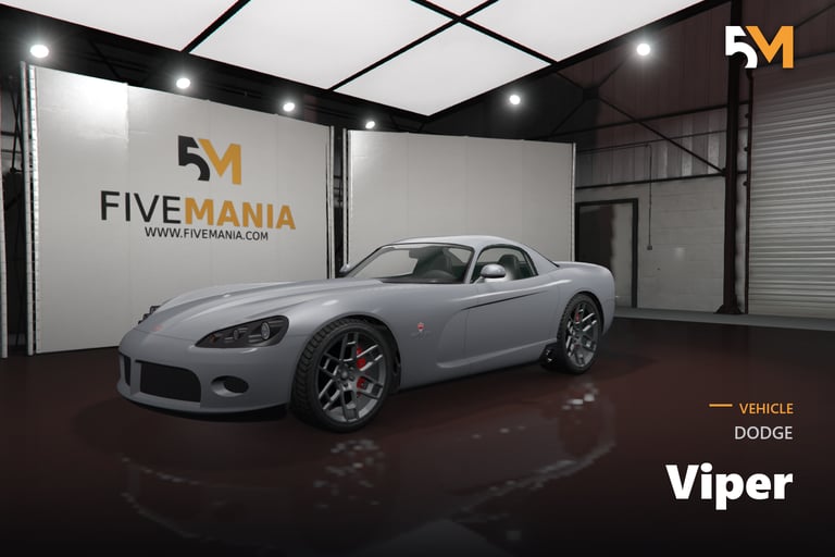 FIVEM Dodge Viper, Realistic Sports Car [Badged] Add-On