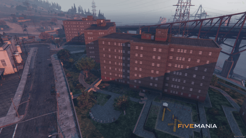 FIVEM New York Block | Urban Apartment Complex MLO | Basketball Court | Playground | Detailed Exterior | Add-On | Optimized | Fivem Ready | High Quality — image 5