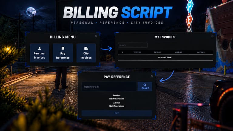 FIVEM Billing Script, Advanced Invoice System