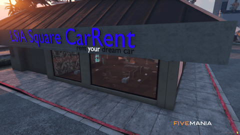 FIVEM Airport Square | Modern Airport Area MLO | Interior & Exterior | Car Rental & Cafe | Add-On | Optimized | Fivem Ready | High Quality — image 10