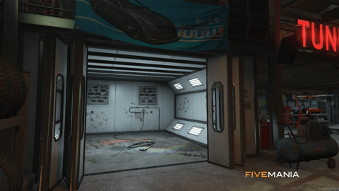 FIVEM Tuner Shop | Custom Mechanic Shop MLO | Interior & Exterior | Bar & Basketball Court | Car Lifts | Add-On | Optimized | Fivem Ready | High Quality — image 7