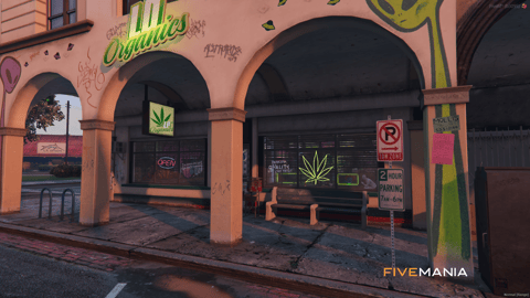 FIVEM Weed Shop | Modern Cannabis Dispensary MLO | Interior & Exterior | Custom Props & Neon Lighting | Add-On | Optimized | Fivem Ready | High Quality — image 3
