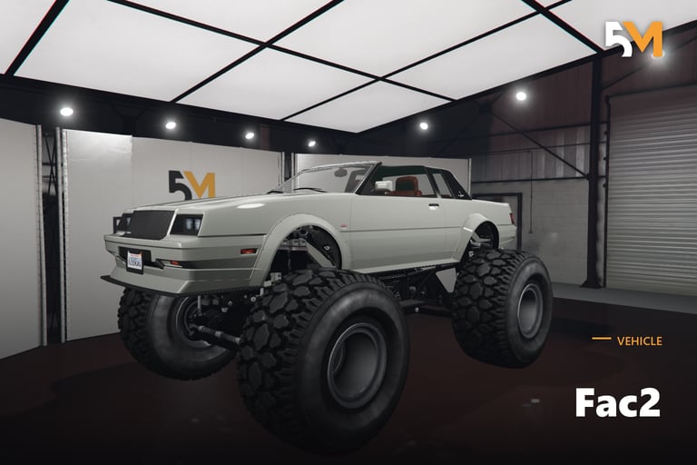 FIVEM Fac2, Monster Truck Car [Unbadged] Add-On