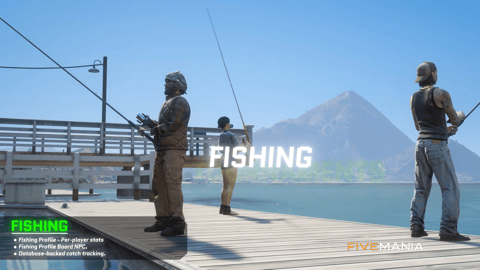 FIVEM Fishing Script | Realistic Minigame Add-On | Player Stats | NPC Leaderboard | 40+ Fish Species | Tournaments | Multiple Zones | Add-On | Optimized | Fivem Ready | High Quality, image 3