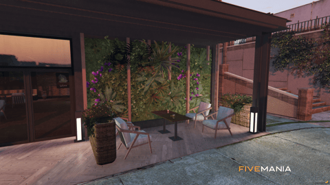FIVEM Coffee Noir | Modern Lakeside Cafe MLO | Interior & Exterior | Outdoor Seating | Add-On | Optimized | Fivem Ready | High Quality — image 12
