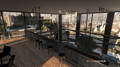 FIVEM Custom Cafe | Modern Cafe & Rooftop Lounge MLO | Interior & Exterior | Bar Area | Outdoor Seating | Add-On | Optimized | Fivem Ready | High Quality — image 15