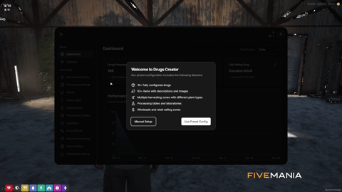 FIVEM Drugs Creator | Advanced Drug Crafting & Distribution Script | Custom Processing Zones | Harvesting & Planting | Wholesale & Retail Selling | Multiple Drug Types | Add-On | Optimized | Fivem Ready | High Quality, image 2
