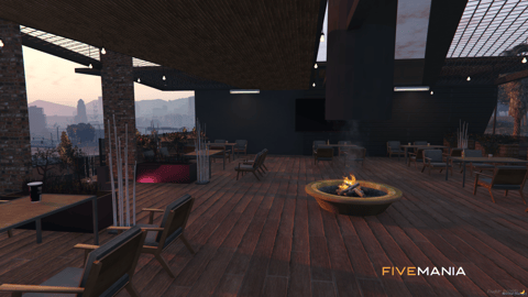 FIVEM Tuning Bar Mechanic V2 | Modern Mechanic Shop & Bar MLO | Interior & Exterior | Rooftop Lounge | Custom Office | Add-On | Optimized | Fivem Ready | High Quality — image 13