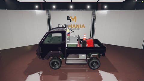 FIVEM Cdy2d | Utility Off-Road Pickup [Unbadged] Add-On | Tool Rack | Off-Road Tires | Custom Bumper | Working Lights | Add-On | Optimized | Fivem Ready | High Quality, image 6