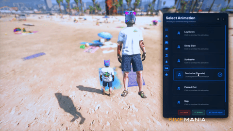 FIVEM Sit Anywhere | Universal Sitting Script | Custom Animations | Lay Down Feature | Prop Detection | Custom UI | Add-On | Optimized | Fivem Ready | High Quality, image 17