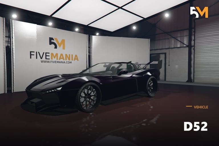 FIVEM D52, Realistic Sports Car [Unbadged] Add-On