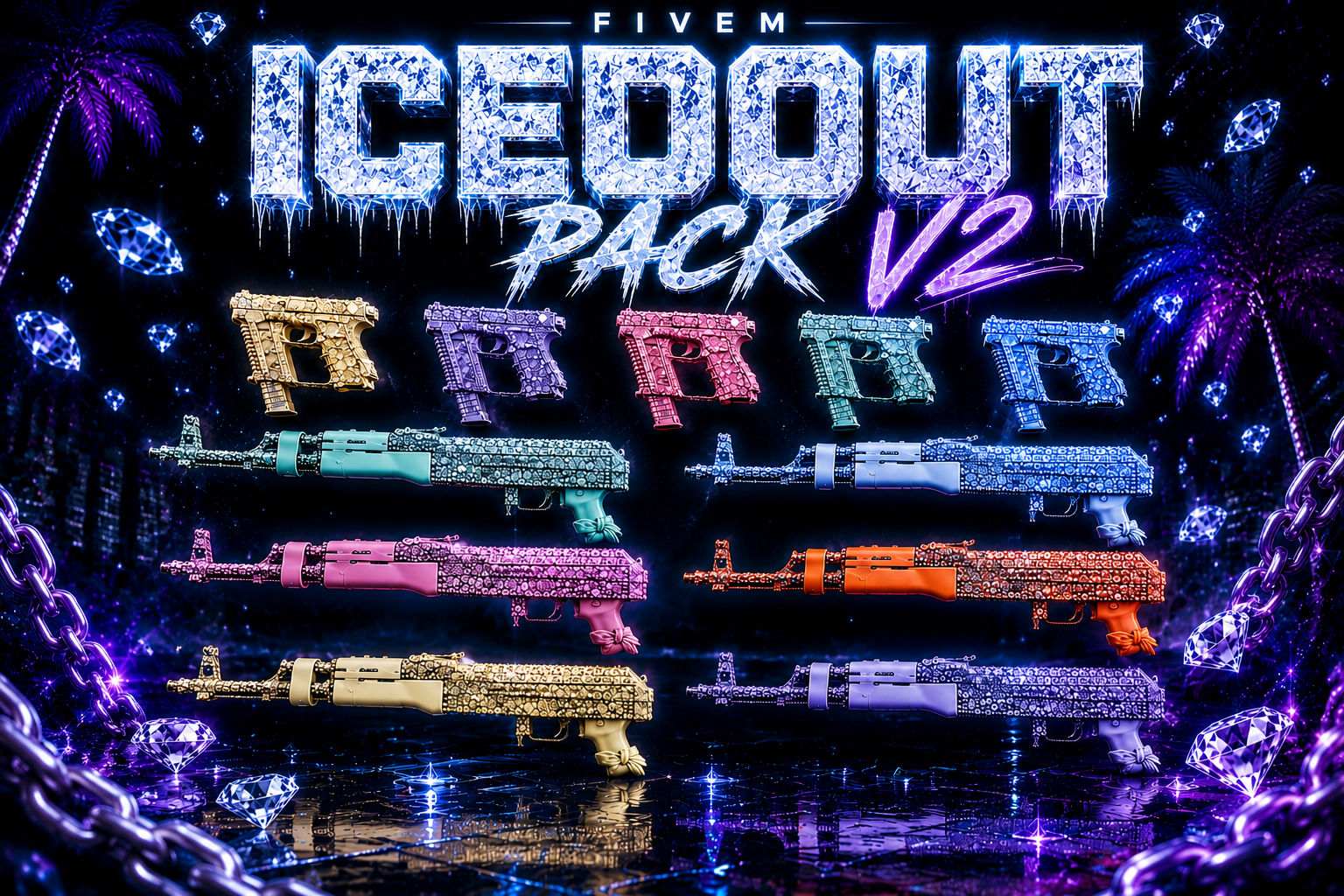 FiveM Iced Pack V2 [26 Weapons] Add-On