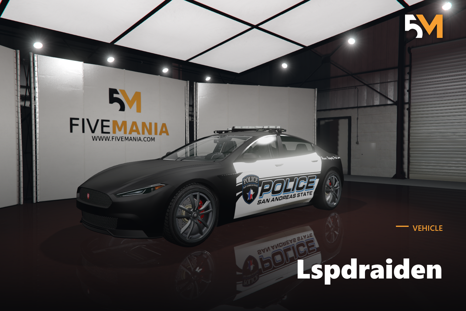 FIVEM Lspdraiden | Lore-Friendly Emergency Vehicle Add-On | Working Emergency Lights | Custom Livery | Optimized | Fivem Ready | High Quality