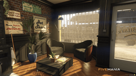FIVEM Barbershop Reworked V3 | Modern Barbershop MLO | Interior & Exterior | Custom Props | Reception & Waiting Areas | Add-On | Optimized | Fivem Ready | High Quality — image 5