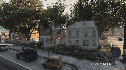FIVEM Mini Chicago | Urban Neighborhood Map Edit | Multiple Houses | Basketball Court | Crime Scene Elements | Add-On | Optimized | Fivem Ready | High Quality — image 2