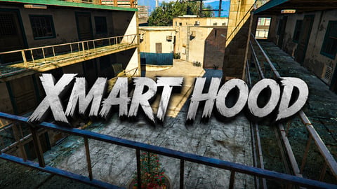 FIVEM Xmart Hood | Custom Neighborhood MLO | Interior & Exterior | Bar & Lounge | Garage Workshop | Custom Props | Add-On | Optimized | Fivem Ready | High Quality cover