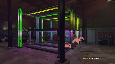 FIVEM Reds Tunndershop | Custom Mechanic Shop MLO | Interior & Exterior | Modern Design | Neon Lighting | Lounge & Arcade | Add-On | Optimized | Fivem Ready | High Quality — image 5