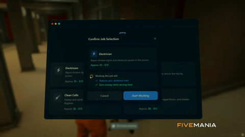 FIVEM Prison System | Comprehensive Corrections Management Script | Prisoner Management | Crafting | Tasks & Patrols | Tablet UI | Add-On | Optimized | Fivem Ready | High Quality, image 7