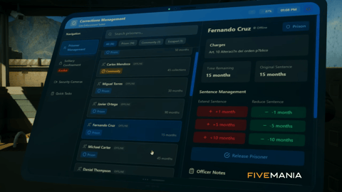 FIVEM Prison System | Comprehensive Corrections Management Script | Prisoner Management | Crafting | Tasks & Patrols | Tablet UI | Add-On | Optimized | Fivem Ready | High Quality, image 28