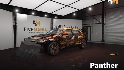 FIVEM Panther | Armored SUV [Unbadged] Add-On | Custom Plow | Spikes & Armor | Unique Livery | Add-On | Optimized | Fivem Ready | High Quality cover