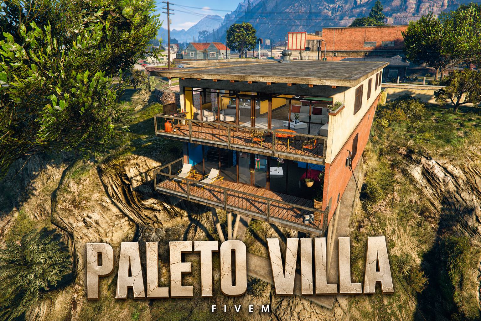 FIVEM Paleto Villa | Luxury Cliffside MLO | Interior & Exterior | Ocean Views | Add-On | Optimized | Fivem Ready | High Quality