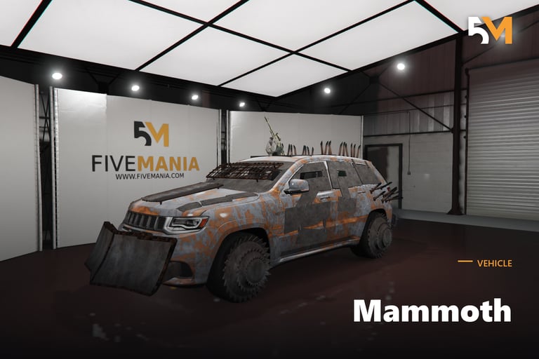 FIVEM Mammoth, Armored Post-Apocalyptic SUV [Unbadged] Add-On
