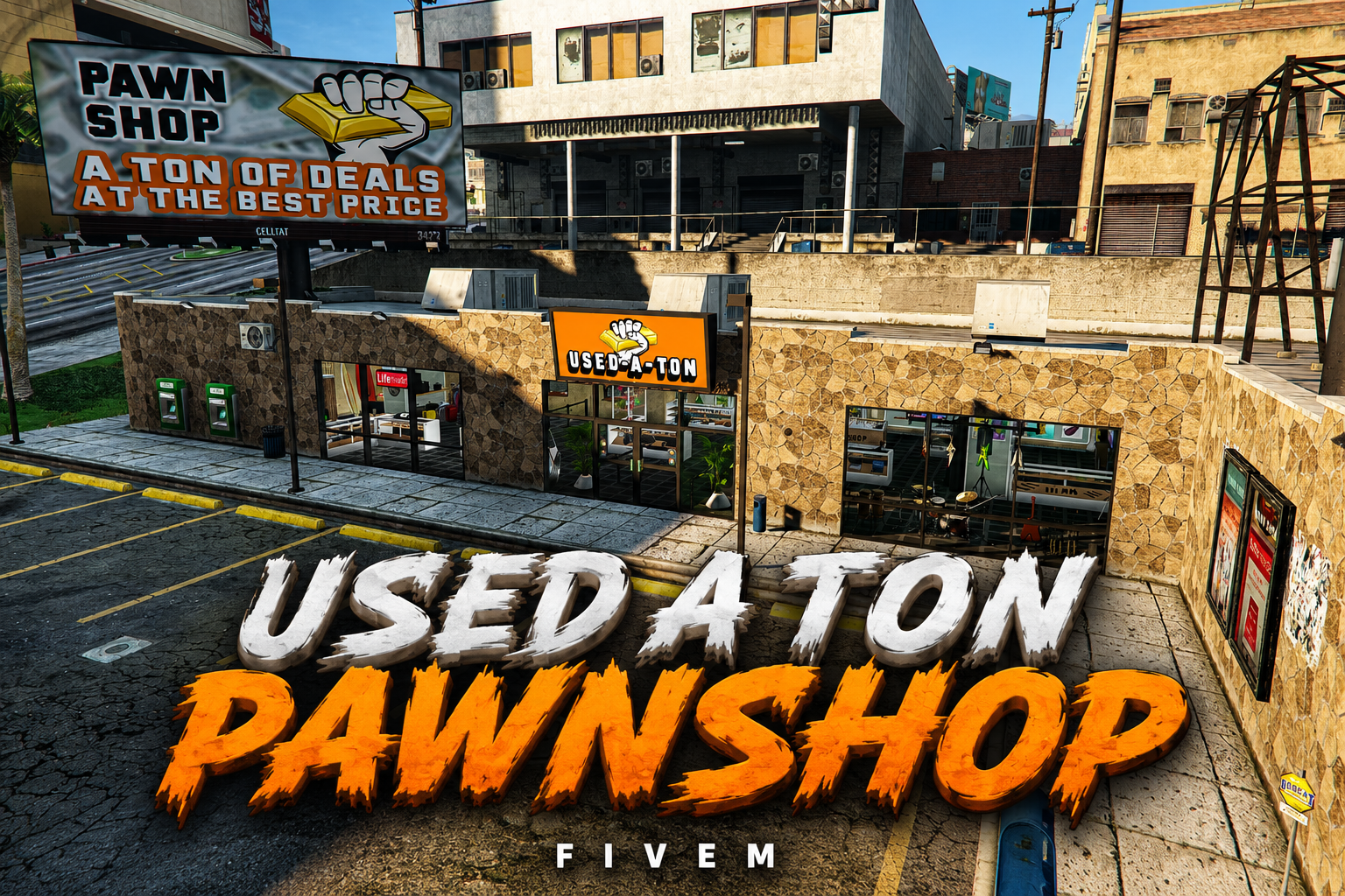 FIVEM Used A Ton Pawnshop | Detailed Business MLO | Interior & Exterior | Multiple Retail Areas | Add-On | Optimized | Fivem Ready | High Quality