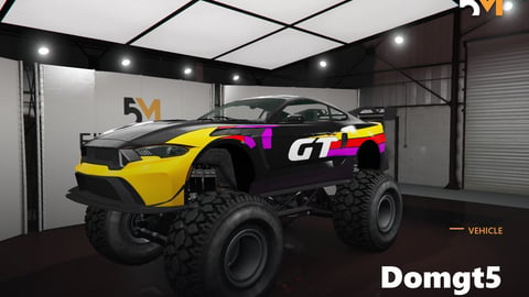FIVEM Domgt5 | Monster Truck [Unbadged] Add-On | Custom Livery | High Suspension | Off-Road Tires | Optimized | Fivem Ready | High Quality cover
