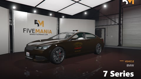 FIVEM BMW 7 Series | Lore Friendly Taxi Sedan Add-On | Liveries | Working Lights | Optimized Interior | Add-On | Optimized | Fivem Ready | High Quality cover