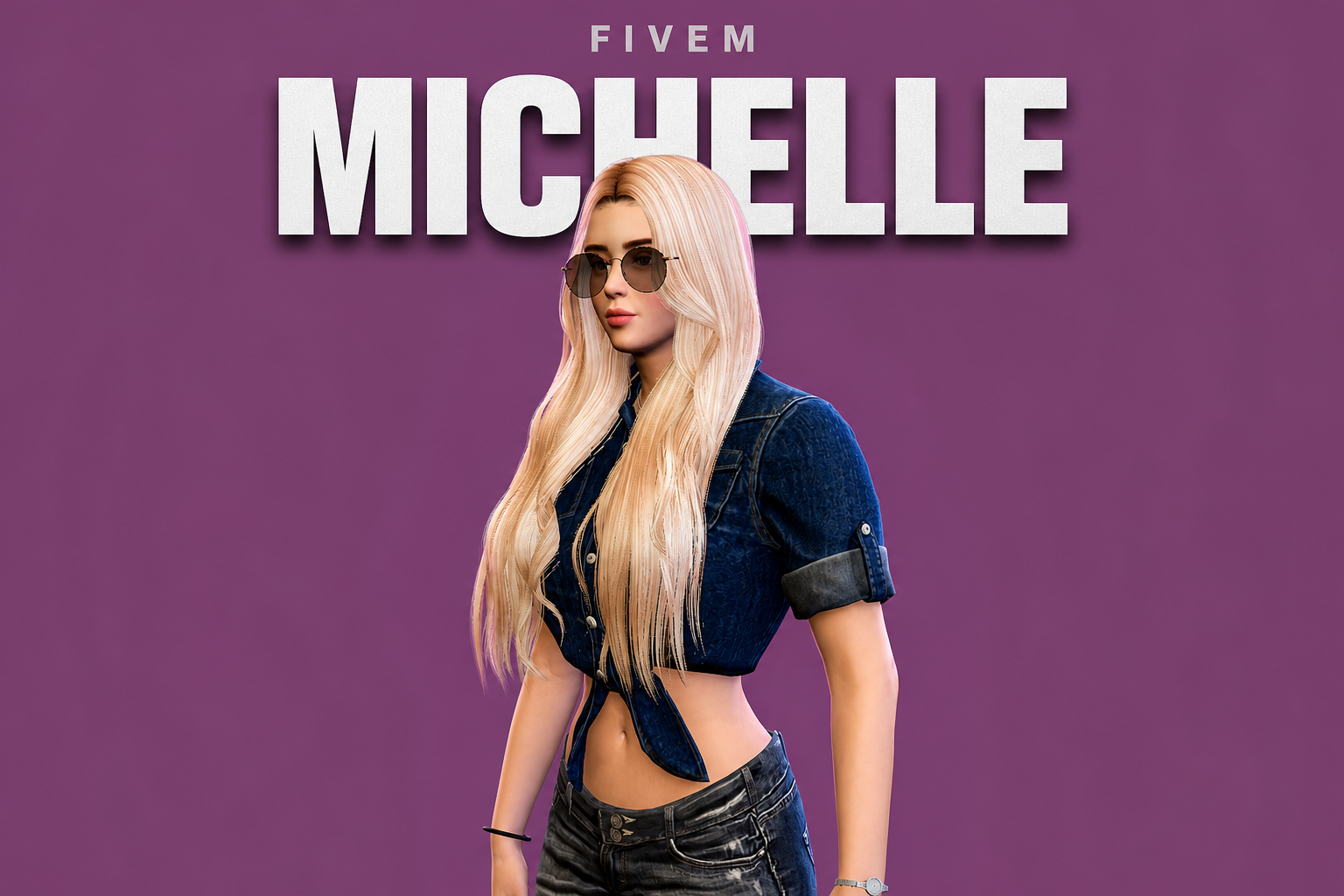 Michelle | Female Ped | Multiple Outfits | Optimized & Fivem Ready [Add-On]