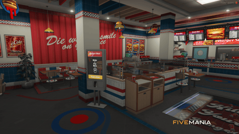 FIVEM Burgershot Restaurant | Iconic Fast Food MLO | Interior & Exterior | Full Kitchen | Dining Area | Restrooms | Add-On | Optimized | Fivem Ready | High Quality — image 9