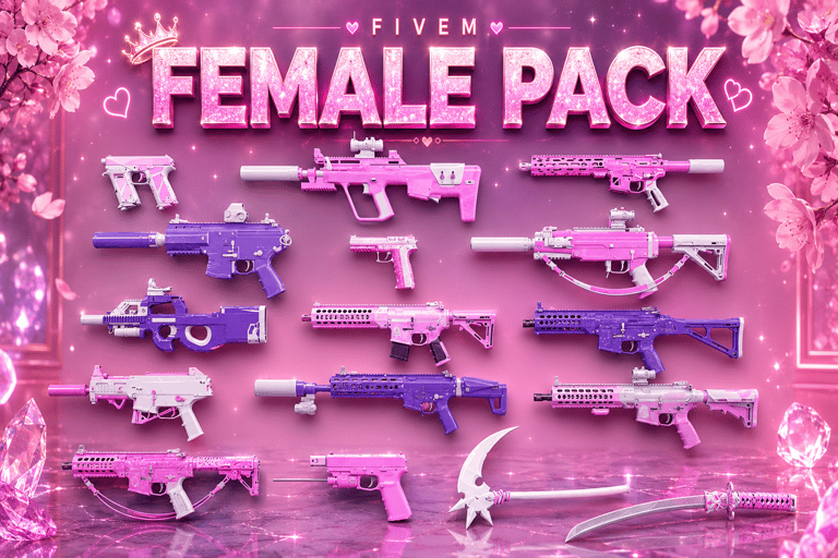 FiveM Female Weapon Pack [11 Weapons + 2 Melee] Add-On