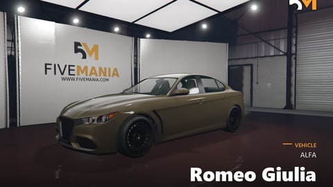 FIVEM Alfa Romeo Giulia | Realistic Sports Sedan [Unbadged] Add-On | Interior & Exterior | Working Lights | Optimized | Fivem Ready | High Quality cover