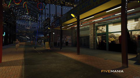 FIVEM Simmet Alley Town | Vibrant Alleyway & Nightlife Hub | Interior & Exterior | Multiple Businesses | Nightclub MLO | Add-On | Optimized | Fivem Ready | High Quality — image 18