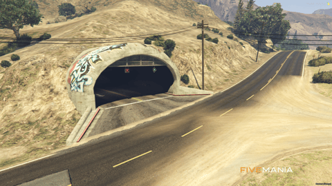 FIVEM Mount Chiliad Tunnel | Expanded Map Location | Interior & Exterior | Working Lights | Road Signs | Graffiti Art | Add-On | Optimized | Fivem Ready | High Quality — image 3