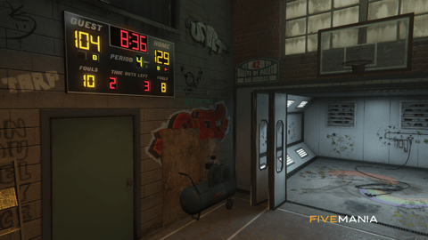 FIVEM Tuner Shop | Custom Mechanic Shop MLO | Interior & Exterior | Bar & Basketball Court | Car Lifts | Add-On | Optimized | Fivem Ready | High Quality — image 12