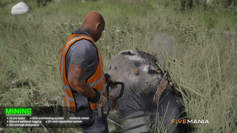 FIVEM Mining Job Script | Realistic Resource Gathering Script | 11 Ore Types | 6 Mining Zones | Ore Processing | Reputation System | Vehicle Rental | Add-On | Optimized | Fivem Ready | High Quality, image 3