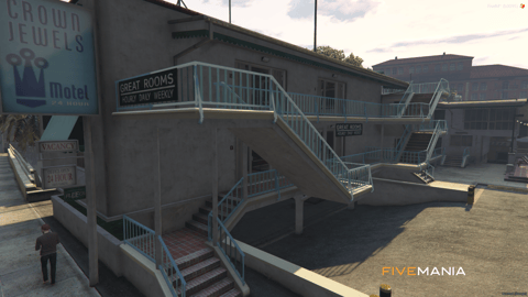 FIVEM [crown Jewels Motel] | Fully Furnished Motel MLO | Interior & Exterior | Multiple Rooms | Swimming Pool | Add-On | Optimized | Fivem Ready | High Quality — image 6