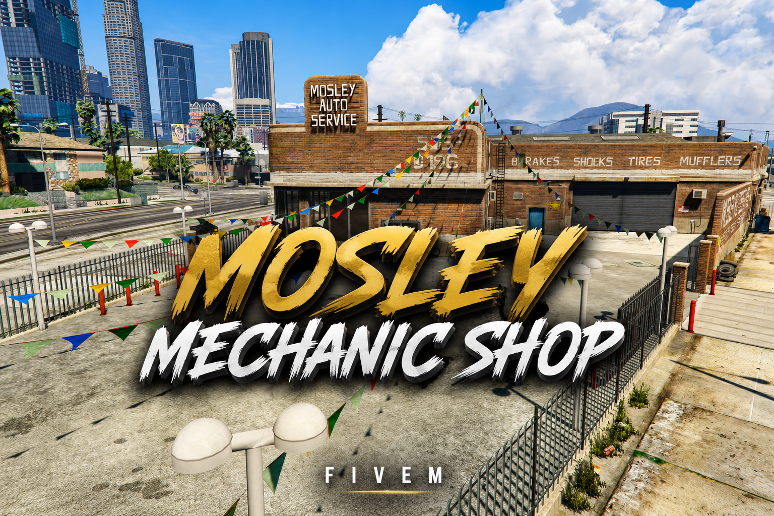 FIVEM Mosley Mechanic Shop | Custom Mechanic Shop MLO | Interior & Exterior | Add-On | Optimized | Fivem Ready | High Quality
