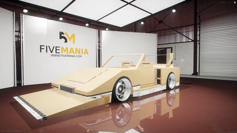 FIVEM Katon | Unique Cardboard Sports Car [Unbadged] Add-On | Custom Wheels | Convertible | Spoiler | Optimized | Fivem Ready | High Quality — image 3