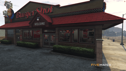 FIVEM Burgershot Restaurant | Iconic Fast Food MLO | Interior & Exterior | Full Kitchen | Dining Area | Restrooms | Add-On | Optimized | Fivem Ready | High Quality — image 2
