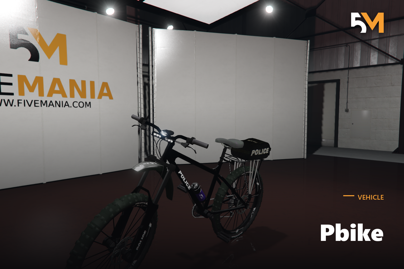 FIVEM Pbike | Lore-Friendly Police Bicycle Add-On | Working Lights | Storage Box | Optimized | Fivem Ready | High Quality