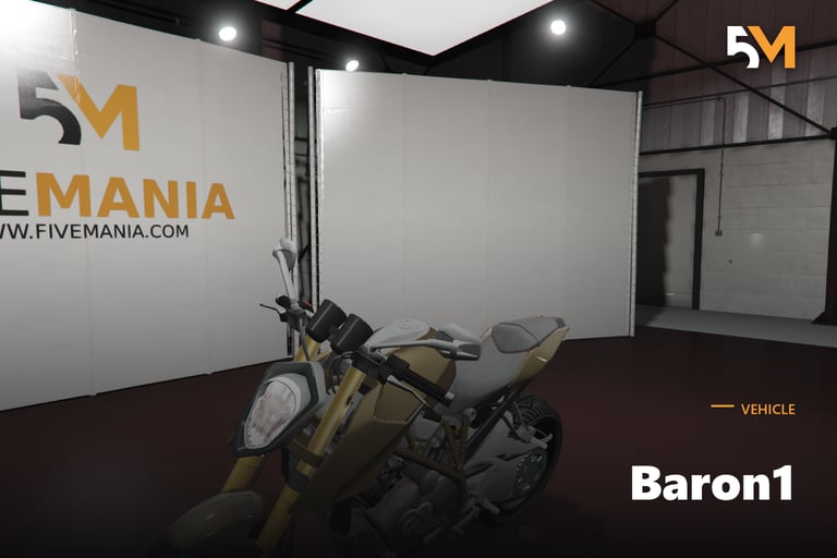 FIVEM Baron1, Realistic Sports Bike [Unbadged] Add-On
