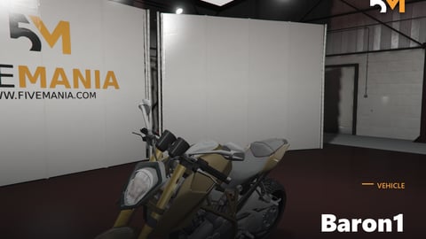 FIVEM Baron1 | Realistic Sports Bike [Unbadged] Add-On | Custom Model | Working Lights | Optimized | Fivem Ready | High Quality cover