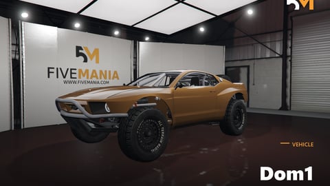 FIVEM Dom1 | Off-Road Rally Car [Unbadged] Add-On | Custom Suspension | Roll Cage | Spare Tires | Add-On | Optimized | Fivem Ready | High Quality cover