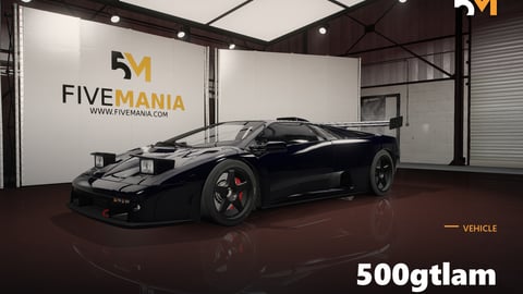 FIVEM 500gtlam | Realistic Sports Car [Unbadged] Add-On | Working Lights | Custom Spoiler | High Performance | Add-On | Optimized | Fivem Ready | High Quality cover
