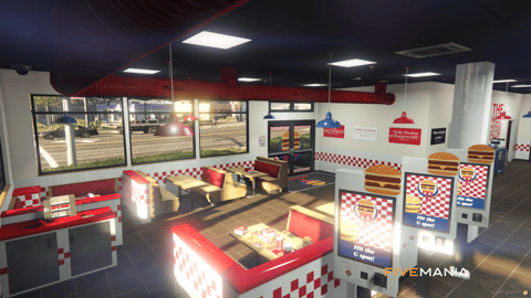 FIVEM Burger Shot Mirror Park | Fast Food Restaurant MLO | Interior & Exterior | Custom Props | Optimized | Add-On | Fivem Ready | High Quality — image 5