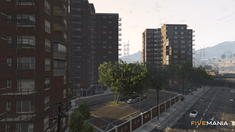 FIVEM New York Hood | Urban Neighborhood Map Edit | Apartment Buildings | Skate Park | Basketball Court | Detailed Environment | Add-On | Optimized | Fivem Ready | High Quality — image 3