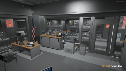 FIVEM La Puerta Lspd | Lore-Friendly Police Station MLO | Interior & Exterior | Shooting Range | Detention Cells | Conference Room | Add-On | Optimized | Fivem Ready | High Quality — image 24